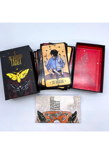 Sarı Stil Sasuraibito Tarot 78 Kart Dek ve 63 Sayfalık Kılavuzla Fallar Altın Kenarlı Güzel Sert Kapaklı Kutu (Yurt Dışından) fiyatları