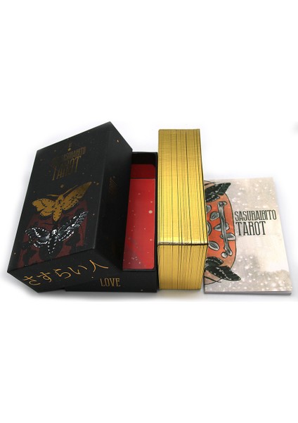 Sarı Stil Sasuraibito Tarot 78 Kart Dek ve 63 Sayfalık Kılavuzla Fallar Altın Kenarlı Güzel Sert Kapaklı Kutu (Yurt Dışından) indirimleri