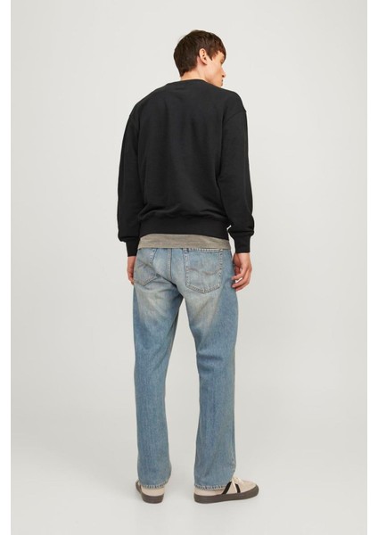 Erkek Bisiklet Yaka Düz Renk Sweatshirt - Charge indirimleri