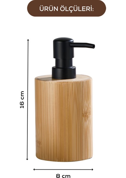 Bambu Yuvarlak Sıvı Sabunluk 210 ml
