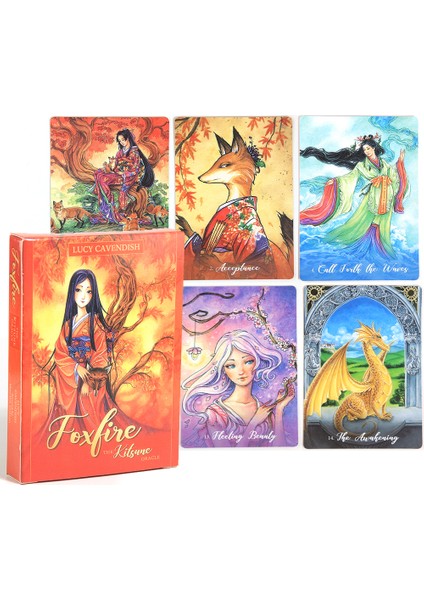 Koyu Gri Tarzı Foxtail The Kitsune Oracle 45 Kart Destesi Tarot Rehber Kart Oyunu Tahta Çalışma Işığım Moonology Oracle Tanrıça Güç (Yurt Dışından)