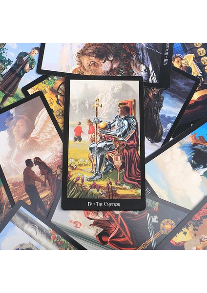 12X7 Pentagramı Stili 12X7CM Cadılar Tarot Kartları ve Kağıt Kılavuz Kitap Ile 78 Kartlık Oracle Destesi Fal Bakma Oyunu Türkçe Versiyon Ev Oyunu (Yurt Dışından) modelleri