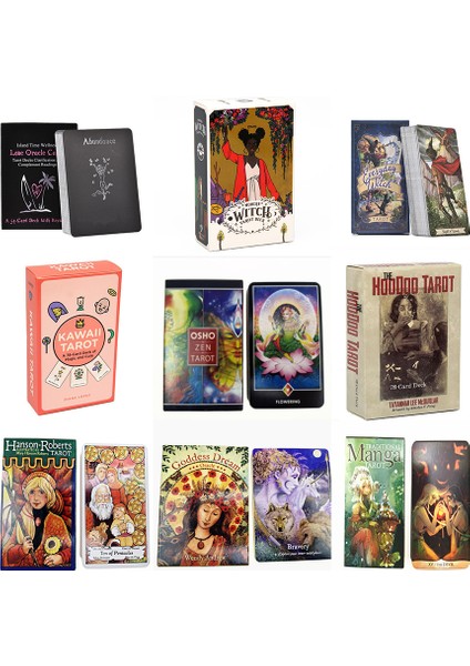 C Stili Cadı Binicisi Günlük Cadı Tarot Destesi Modern Cadılar Rehber Kartları Kart Oyunu Büyülü Kader Falı Kartı Kızlar Çocuklar Için (Yurt Dışından) fırsatları