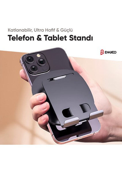 360 Dönen Tüm Açılarla Ayarlanabilir Stand Telefon ve Tablet ile Uyumlu Stand Güçlü Masa Üstü Telefon Tutucu Yükseltici