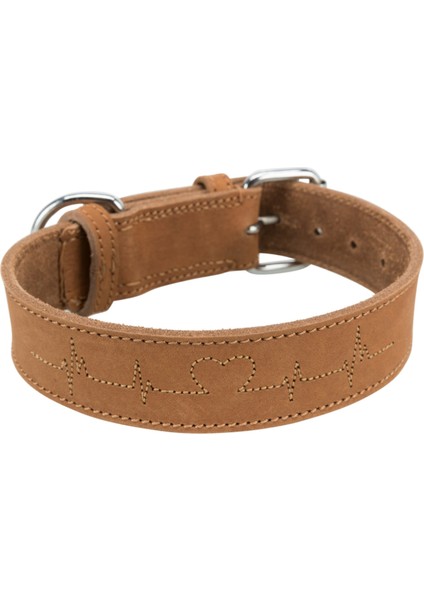 Köpek Boyun Tasması Kalın Deri 38-47CM 40MM M Kahverengi Ynsmr