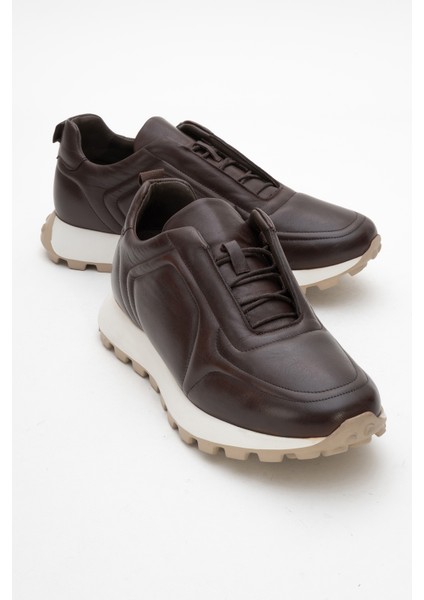 Erkek Kalın Taban Comfort Casual Ayakkabı Gerçek Deri Cr 2570 Kahverengi fiyatları