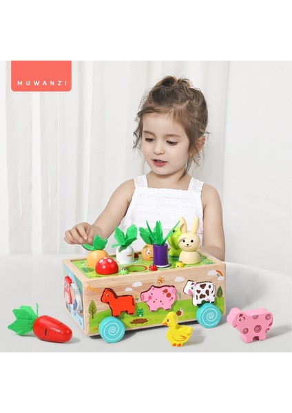 Ahşap Oyuncaklar Böcek Yakalama Oyuncakları Hayvan Bilişsel Şekil Eğitici (Yurt Dışından)