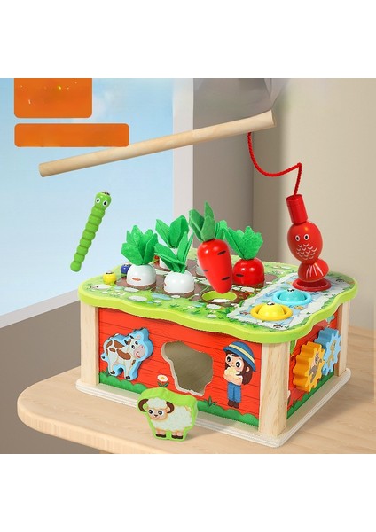 Çocuk Ahşap Çiftlik Turp Çekme Erken Eğitim Eğitici Oyuncaklar (Yurt Dışından)
