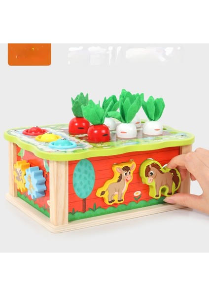 Çocuk Ahşap Çiftlik Turp Çekme Erken Eğitim Eğitici Oyuncaklar (Yurt Dışından)