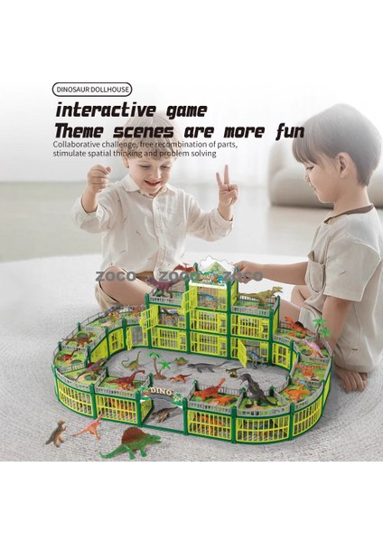 Zoco Yeni Jurassic Tema Parkı Çocuk Hediyeleri Simülasyon Diy Dinozor Colosseum Oyuncaklar (Yurt Dışından)