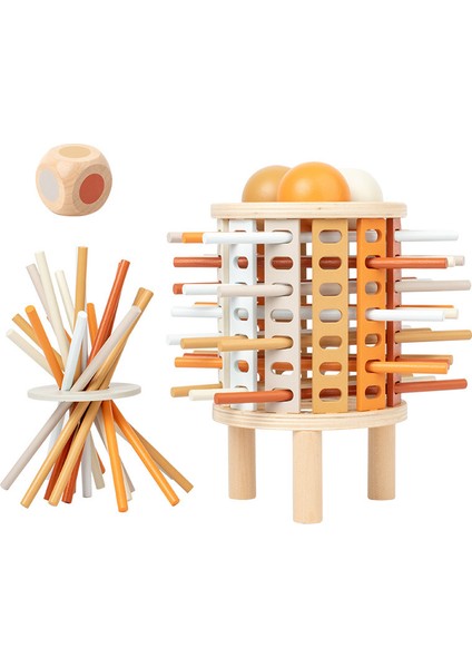 Ebeveyn-Çocuk Ahşap Montessori Erken Eğitim Ahşap Çubuk Pompalama Interaktif Diy Eğitici Oyuncak (Yurt Dışından)