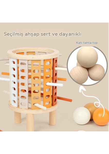 Ebeveyn-Çocuk Ahşap Montessori Erken Eğitim Ahşap Çubuk Pompalama Interaktif Diy Eğitici Oyuncak (Yurt Dışından)