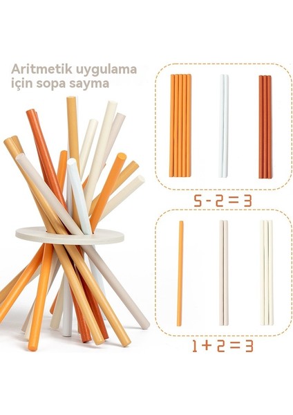 Ebeveyn-Çocuk Ahşap Montessori Erken Eğitim Ahşap Çubuk Pompalama Interaktif Diy Eğitici Oyuncak (Yurt Dışından)