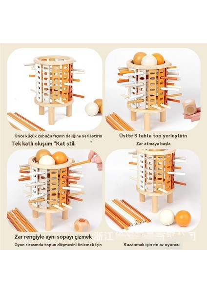 Ebeveyn-Çocuk Ahşap Montessori Erken Eğitim Ahşap Çubuk Pompalama Interaktif Diy Eğitici Oyuncak (Yurt Dışından)