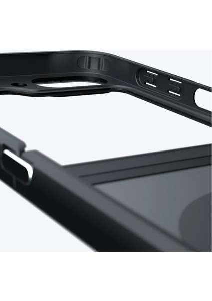 Samsung Galaxy Z Flip 6 Kılıf Blur Fold Magsafe Kapak - Siyah Yktsn