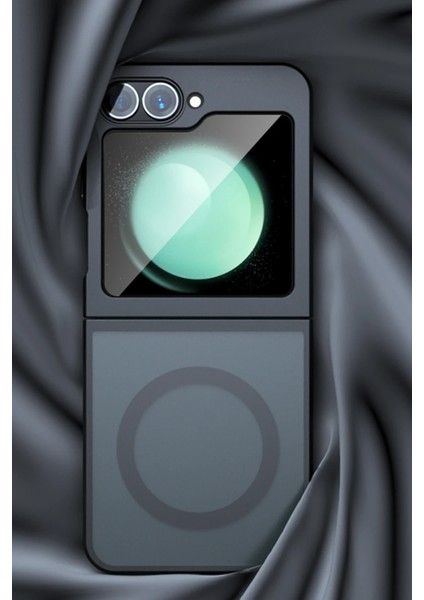 Samsung Galaxy Z Flip 6 Kılıf Blur Fold Magsafe Kapak - Siyah Yktsn