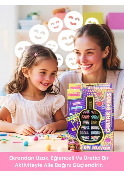 Gitar Beads Takı Yapım Seti | 3+ Yaş Boncuklu El Becerisi Oyunu modelleri
