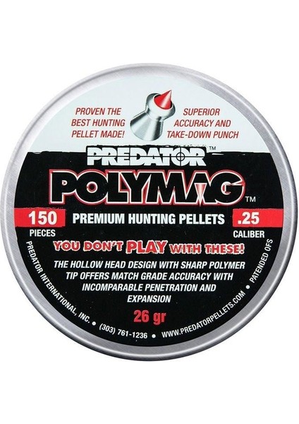 Polymag 6.35MM Havalı Sacma (25 Cal)