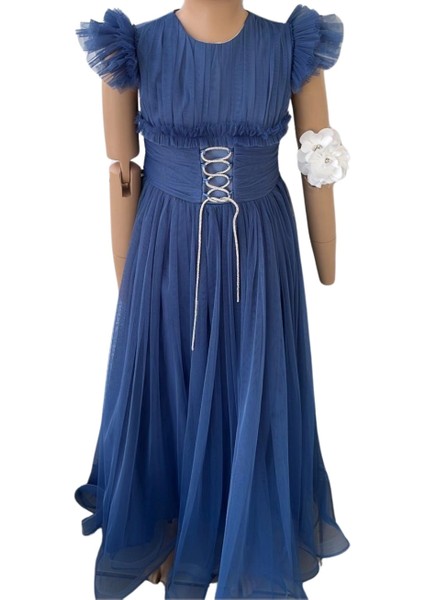 Beli Taşlı Püsküllü Abiye 3005