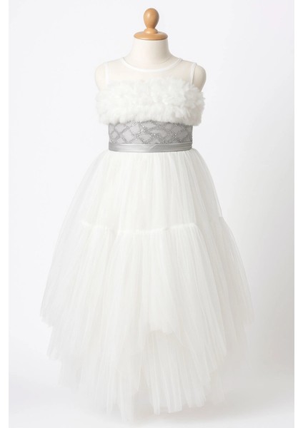 Beli Taşlı Askılı Abiye 2303