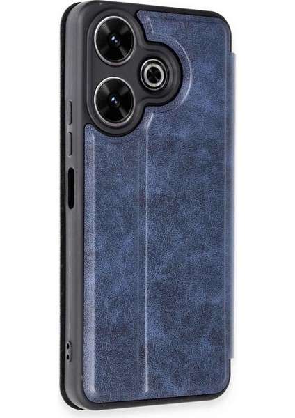 Xiaomi Redmi 13 4g Kılıf Flip Cover - Lacivert Yktsn