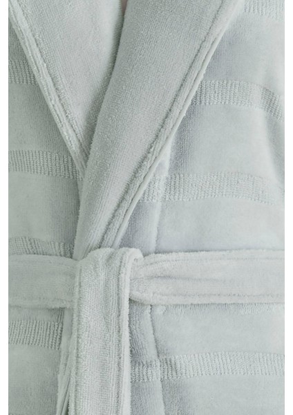 Organik Stripe Şal Yaka Bornoz fiyatları