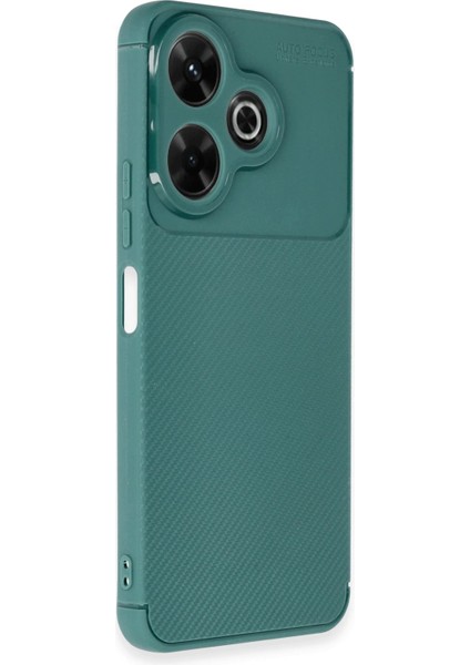Xiaomi Redmi 13 4g Kılıf Auto Focus Karbon Kapak - Koyu Yeşil Yktsn