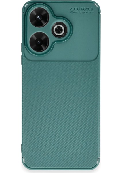 Xiaomi Redmi 13 4g Kılıf Auto Focus Karbon Kapak - Koyu Yeşil Yktsn