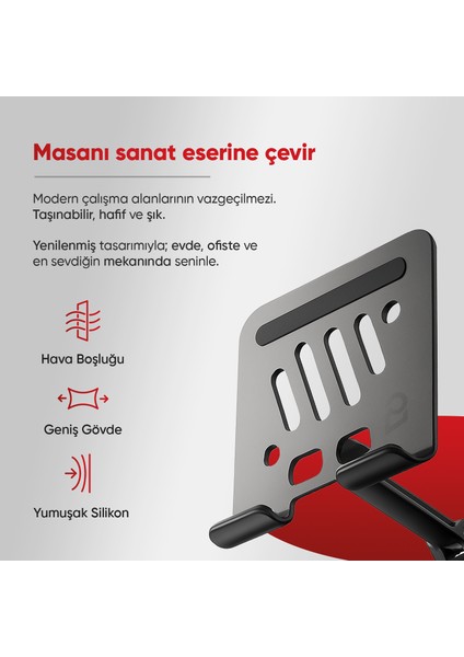 360 Tüm Açılarla Ayarlanabilir Tüm Tablet ve Telefonlarla Uyumlu Stand Dayanıklı Metal Tablet Tutucu Yükseltici Sabitleyici indirimleri