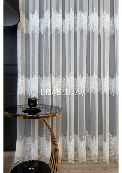 Lavinia Ttm Zemin Ağır Brodeli Yumuşak Dökümlü Tül Perde Ütü Istemez (1x3 Pile Dikişli) indirimleri