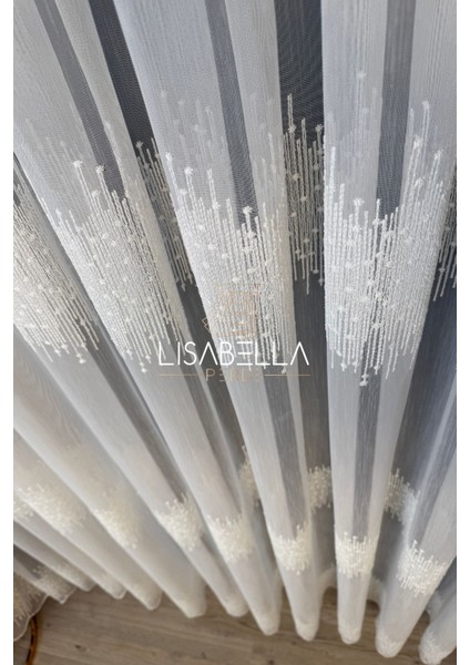 Lavinia Ttm Zemin Ağır Brodeli Yumuşak Dökümlü Tül Perde Ütü Istemez (1x2.5 Pile Dikişli) fırsatları