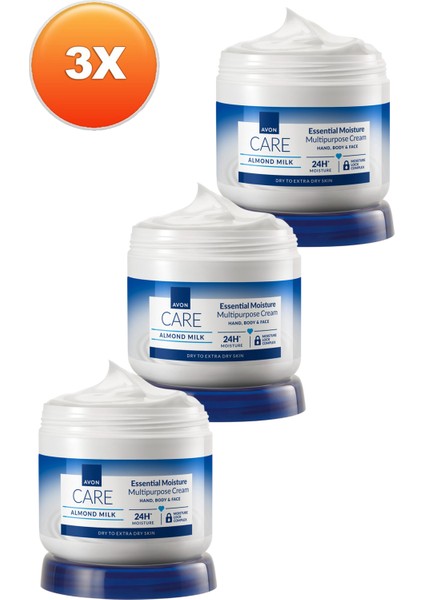 Care Gliserin ve Badem Sütü Içeren Nemlendirici El, Yüz ve Vücut Kremi 400 Ml. Üçlü Set fiyatları