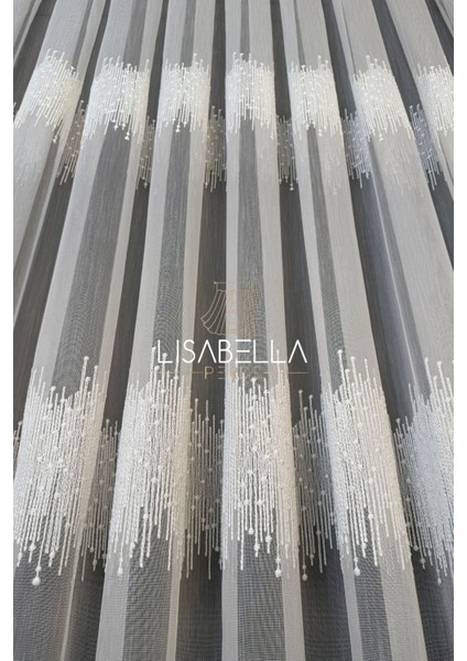 Lavinia Ttm Zemin Ağır Brodeli Yumuşak Dökümlü Tül Perde Ütü Istemez (1x3 Pile Dikişli) modelleri