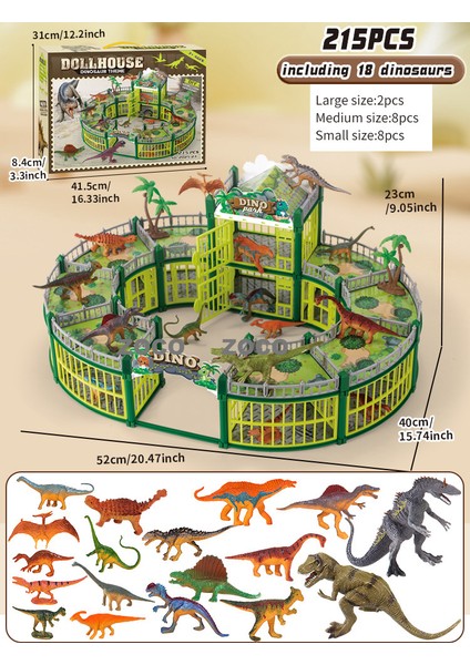 Zoco Yeni Jurassic Tema Parkı Çocuk Hediyeleri Simülasyon Diy Dinozor Colosseum Oyuncaklar (Yurt Dışından)
