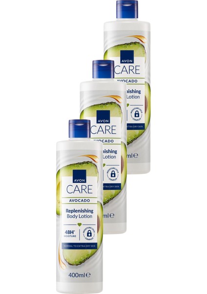 Care Kuru Ciltler Için Avokado Özlü Vücut Losyonu 400 Ml. Üçlü Set