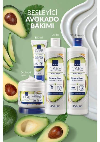 Care Kuru Ciltler Için Avokado Özlü Vücut Losyonu 400 Ml. Üçlü Set