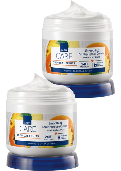 Care Tropical Fruits Ananas, Mango ve Papaya Özlü El ve Vücut Kremi 400 Ml. Ikili Set