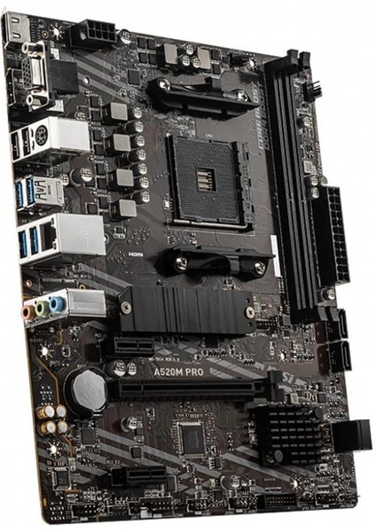 A520M PRO Amd A520 Soket AM4 DDR4 4600 MHz(OC) M.2 Anakart