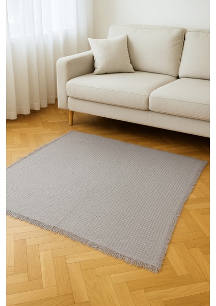 Doğal Pamuklu Çok Amaçlı Gri Örtü - (170 x 210 cm ) Nefes Alan, Yumuşak Dokulu modelleri