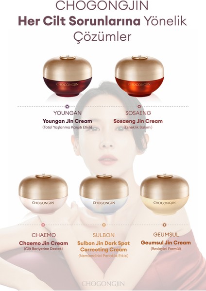 Kırışıklık Karşıtı, Cilde Aydınlık ve Canlı Görünüm Sunan Set CHOGONGJIN Youngan Brightening Set