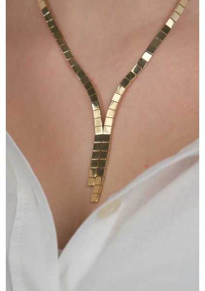 14 Ayar Altın Sade Kolye 785 modelleri