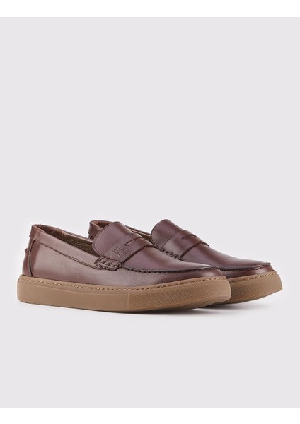 Deri Kahverengi Erkek Loafer