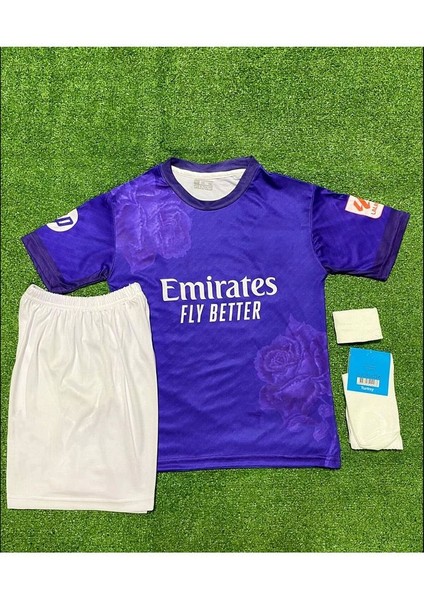 Vini Jr. 2023/24 Yeni Sezon Çocuk Forması 4'Lü Set (Y-3 Güllü)