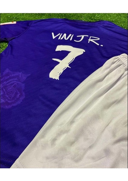 Vini Jr. 2023/24 Yeni Sezon Çocuk Forması 4'Lü Set (Y-3 Güllü)