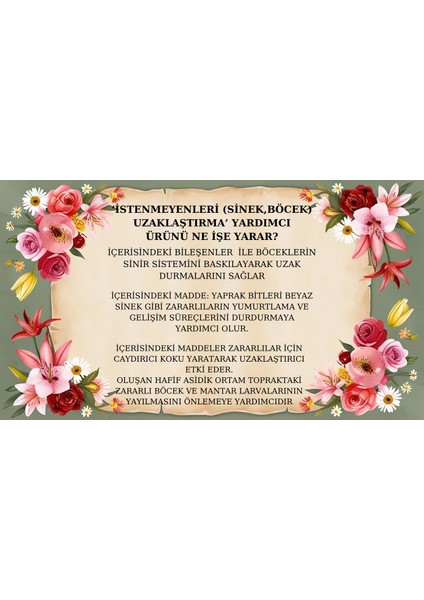 Doğal Istenmeyenleri Uzaklaştırma Formülü(Kauçuk Çiçeği)