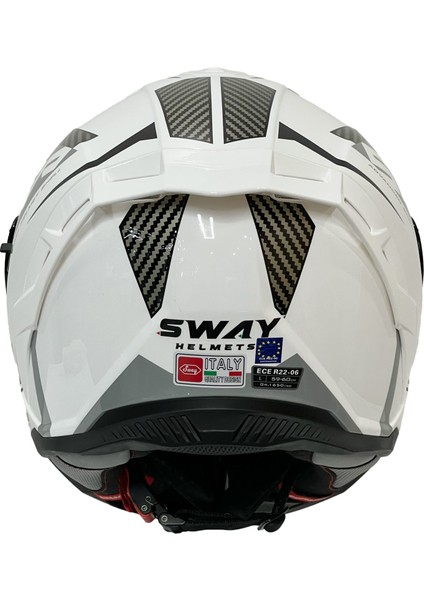 Sw 867 Power White Black Grey Full Face