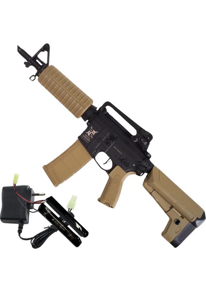 Ar15 Classic Charlie Half Tan Aeg Airsoft / Pil Şarj Setli