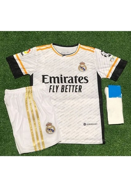 R.Madrid 2023-24 Sezon Jude Bellingham Iç Saha Çocuk Forması 3'Lü Set