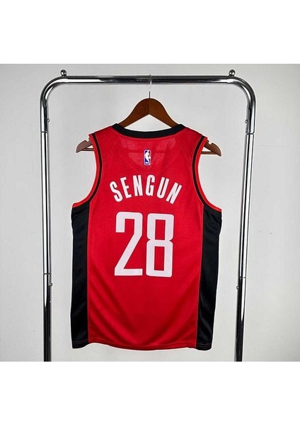 H.O.U.S.T.O.N Rockets 2025 Alperen Şengün Basketbol Forması (Red)