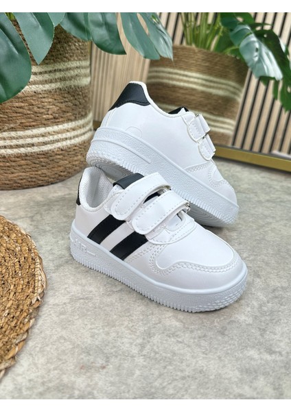 Günlük Kız Erkek Çocuk Spor Ayakkabı Sneaker Cırtlı Çift Şeritli Rahat Hafif ZL001